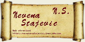 Nevena Stajević vizit kartica